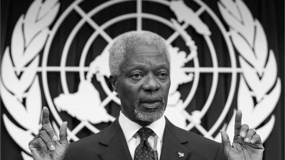 Kofi Annan, Black man, Black politician, 7th Secretary General, United Nations, Kofi Annan Foundation, Black History, Black History 365, DDH: Daily Dose of History
